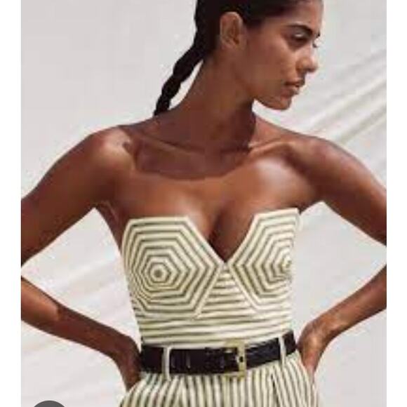 Mara Hoffman Suki Striped Bustier Top - Womens	2 - Picture 2 of 8